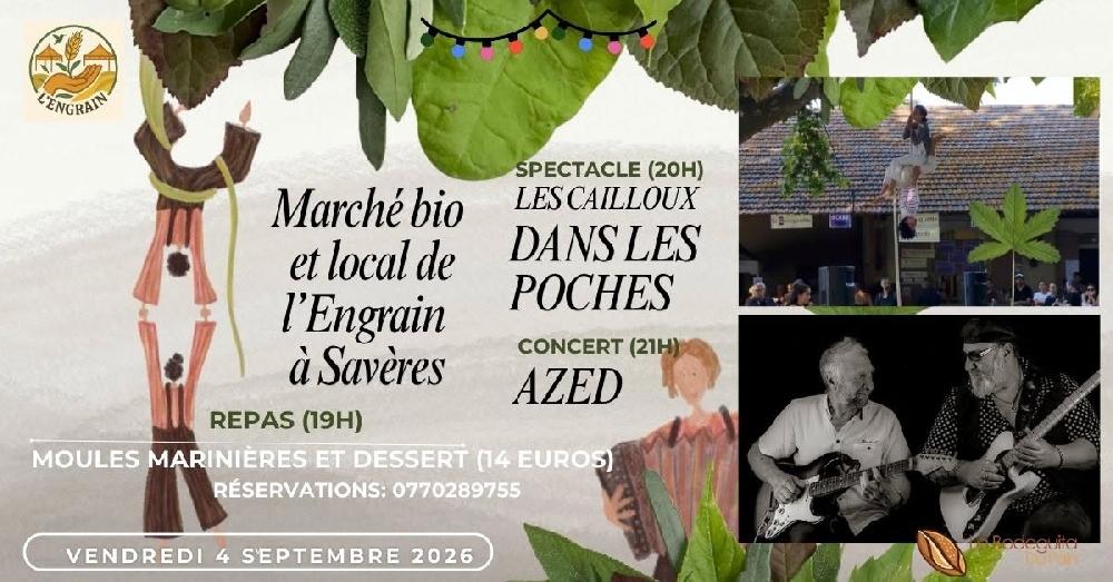 Marché bio et local, spectacle et concert