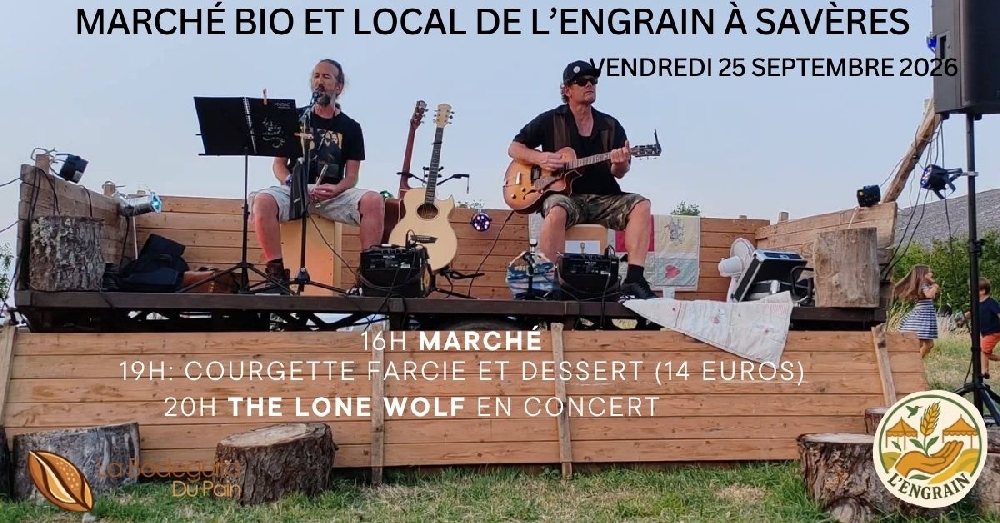 Marché bio et local, repas gourmand et concert de rock