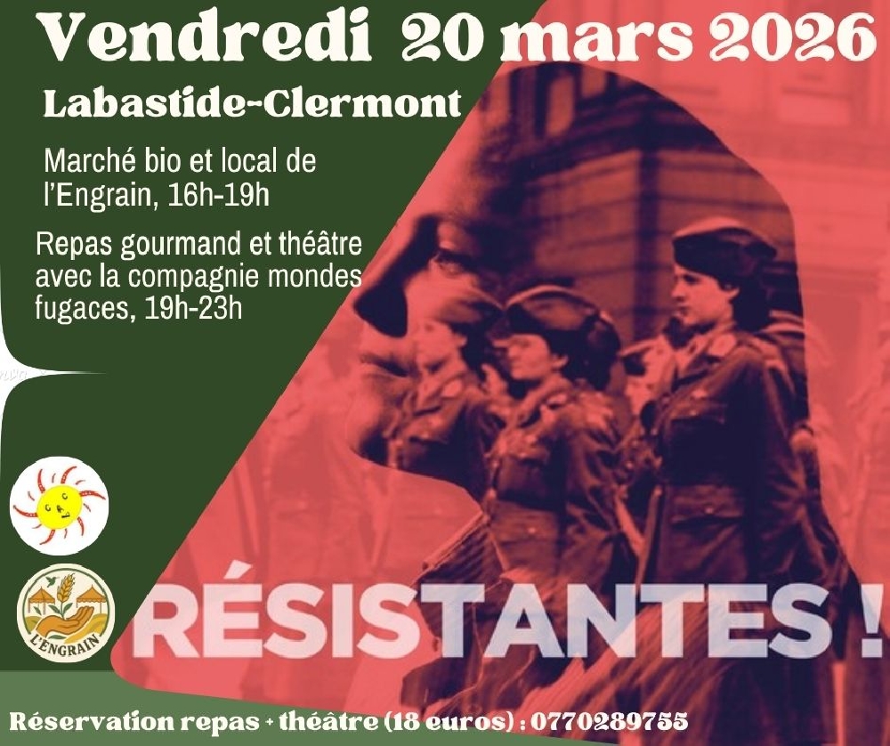 Marché bio et local, Repas gourmand et théâtre