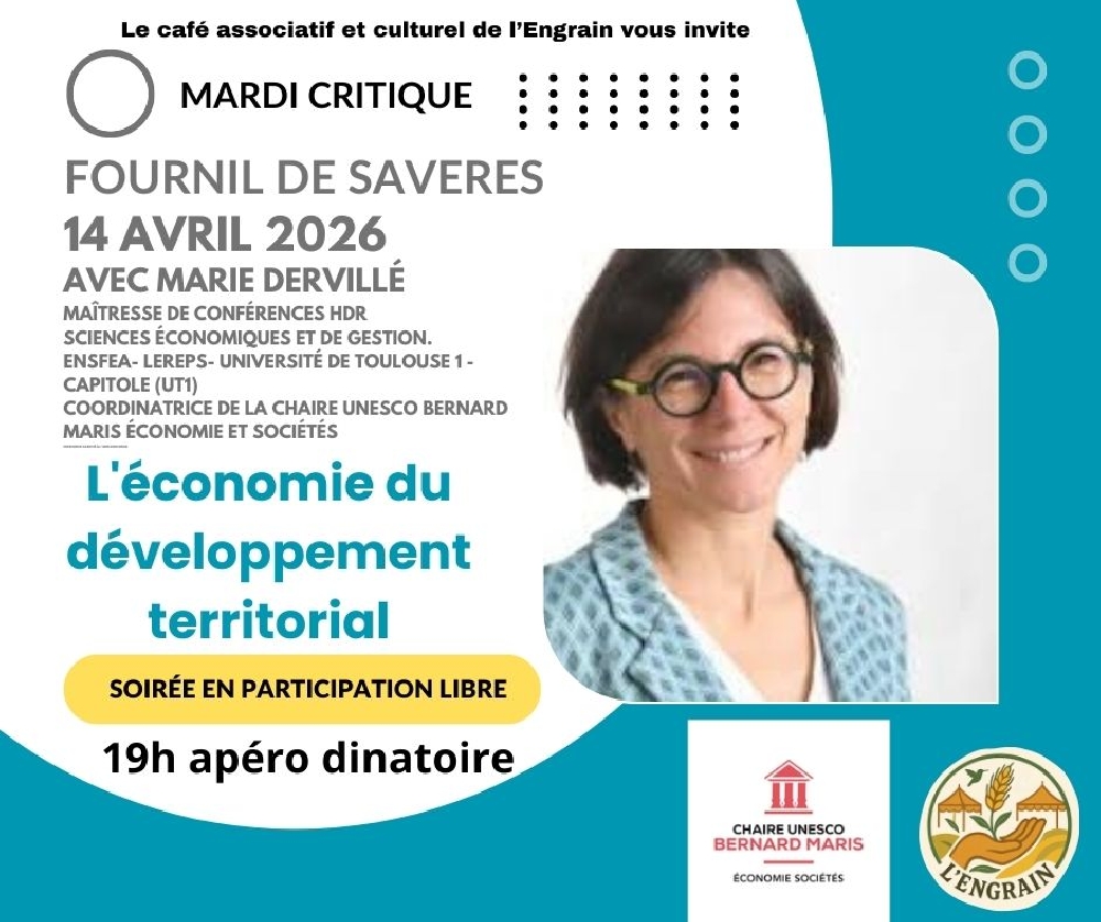Prochain Mardi Critique : L'économie du développement territorial