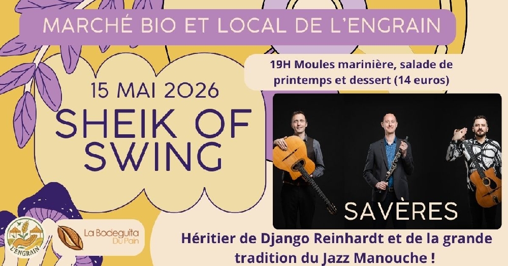 Marché bio et local, moules marinière et soirée Jazz Manouche